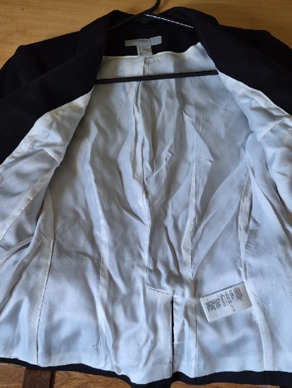 H&M Black Single-Button Women's Work Blazer Jacket Size 4 - Picture 8 of 8